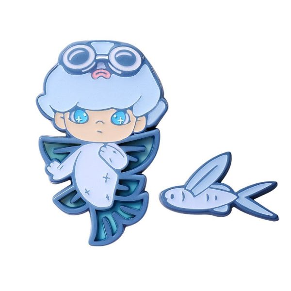 POP MART Dimoo Aquarium Series Enamel Pin Badge Blind Box