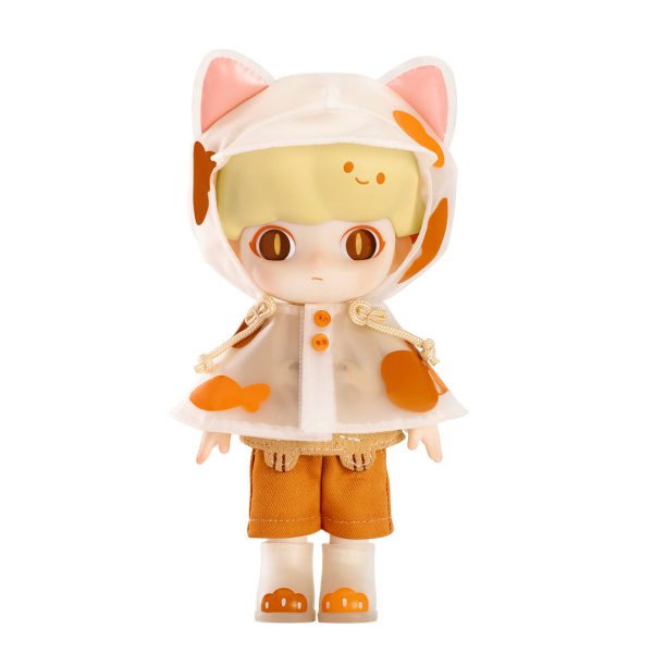 POP MART Dimoo Raincoat Cat BJD Action Figure Doll