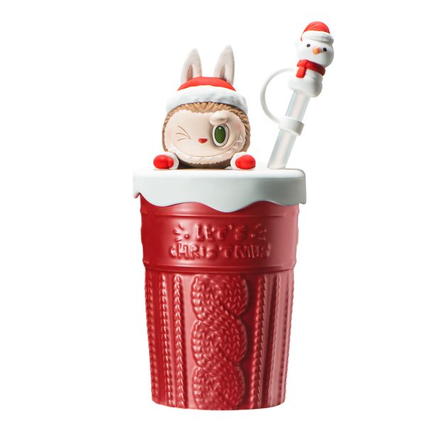 POP MART The Monsters Let's Christmas Series Straw Cup